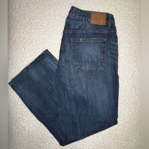 Aeropostale Men's Bootcut Jeans in Dark Blue